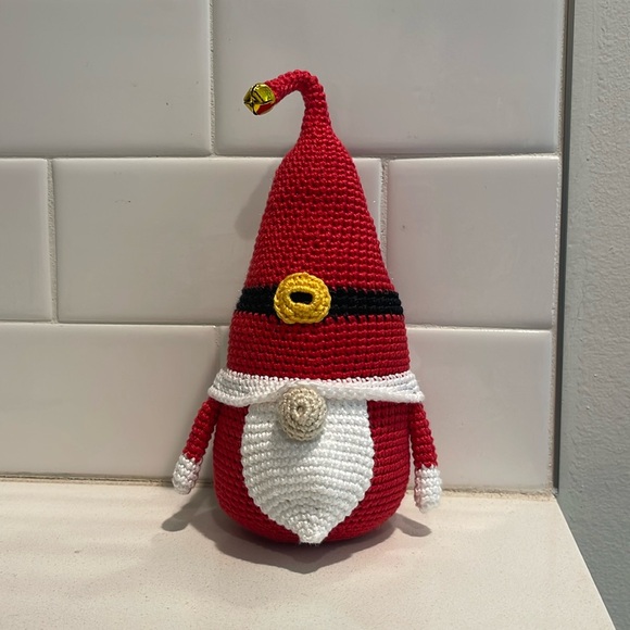 Hand Crafted Other - Handcrafted Santa Gnome Seasonal Christmas Crochet Decor Winter